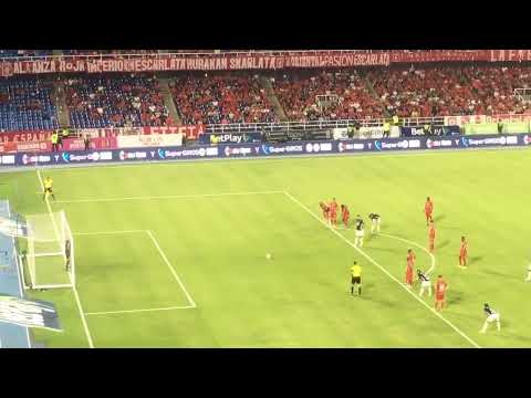 América 0 - Medellìn 2, Gol de Cadavid desde la tribuna.