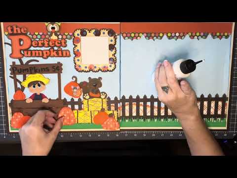 The Perfect Pumpkin-2 page fall scrapbook layout