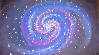 How to draw a Galaxy with Chalk Pastels | Saminspire