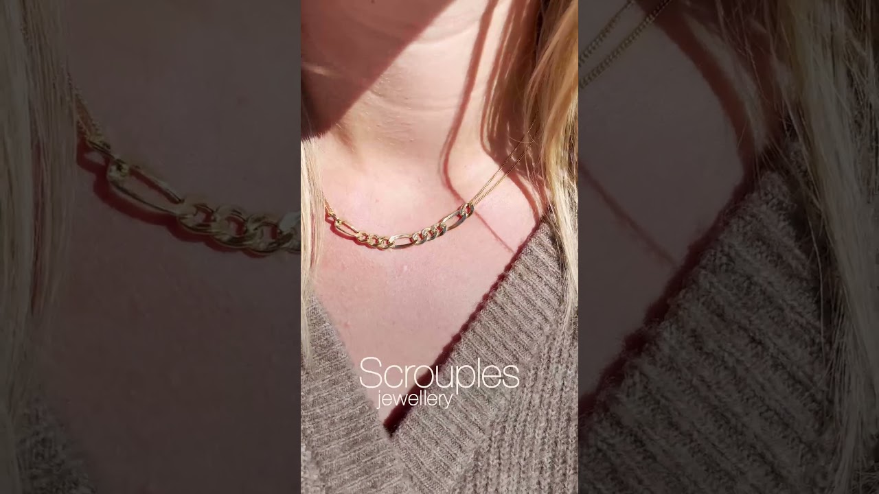 Necklace figaro 925 goldplated