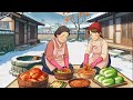 On The First Snowy Day We Make Kimchi Love S Flavor To Warm A Bitter Winter Ghibli Style Video