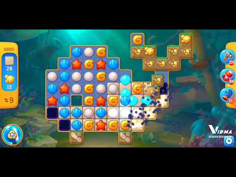 Fishdom. 8695 level no boosters and diamonds. 14 moves