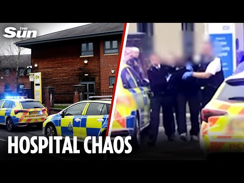 Afghan man ‘attacks five people with crowbar’ in UK hospital ‘after being denied appointment’