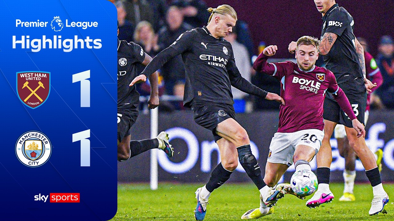 Man City lose ground in title race | West Ham 1-1 Man City | Premier League Highlights