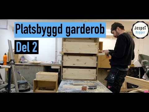 Platsbyggd garderob - Del 2: Skåpsinredning
