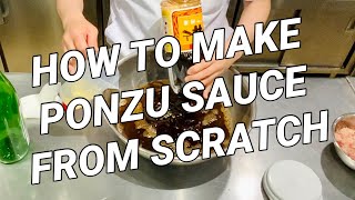 How to make Ponzu Sauce from Scratch /ポン酢の作り方@tokyosushiacademyenglishcourse