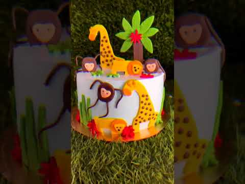 jungle theam cake #youtubeshorts #trending #viralvideo #cake #cakedecorating #likeforlikes #follow