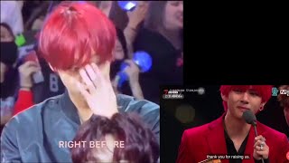Download lagu (eng subs) 181214 Wanna One Jihoon reaction to BTS 'Artist of the Year’ speech @MAMA mp3