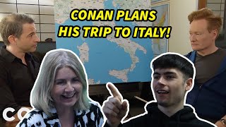 Conan & Jordan Schlansky Plan Their Trip To Italy! British Family Reacts!
