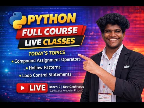 Python Programming Live Compound Assignment Patterns Loops Batch 2 Nextgenfreedu