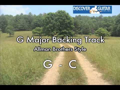 G Major Backing Track for guitar: Southern Rock Allman Brothers style