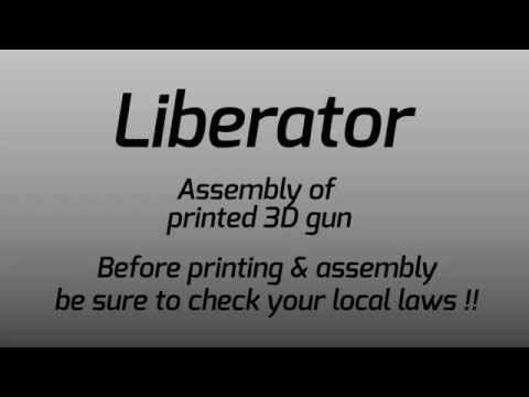 Liberator 3d printed gun assembly