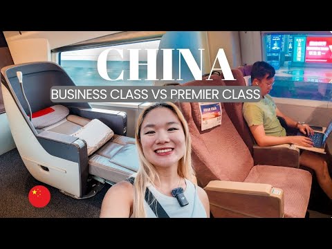 China High Speed Train: BUSINESS CLASS vs PREMIER CLASS | China Travel Vlog 🇨🇳