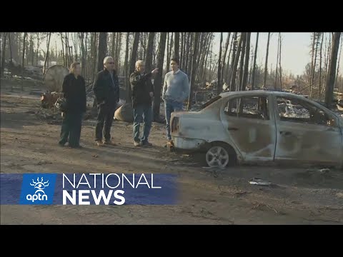 Prime minister visits communities dramatically impacted by wildfires in the North | APTN News