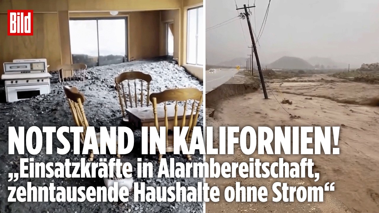 NOTSTAND IN KALIFORNIEN: Tote nach Sturzfluten – Stromausfälle in mehreren Regionen