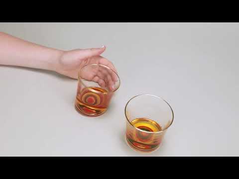 Japanese Rocking Whisky Glass - Red