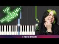 TOP 5 Billie Eilish SONGS ON AN EASY Piano Tutorial Lyrics