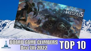 Top 10 Board Game Climbers for Week Ending in Dec 7th 2022