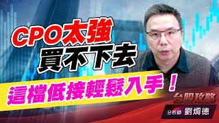 CPO太強買不下去，這檔低接輕鬆入手！｜台股攻略｜劉烱德 (圖)