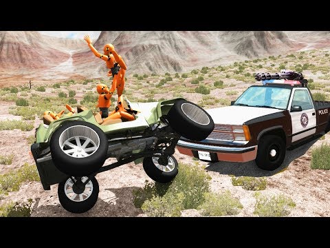 DAMN! POLICE got CRAZY? - BeamNG DRIVE Crashes