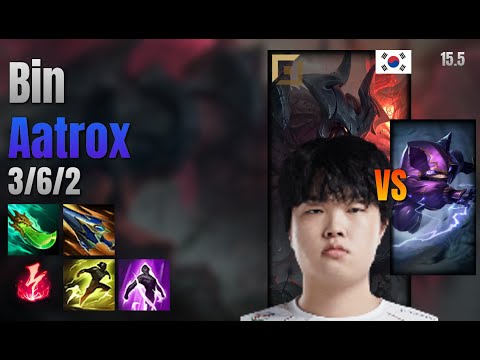 Bin Top Aatrox vs Kennen lol KR solo rank Full Game 15.5 | 빈 아트록스 vs 케넨