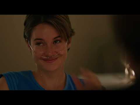 Official trailer thumbnail for The Fault in Our Stars with Hazel and Gus close-up