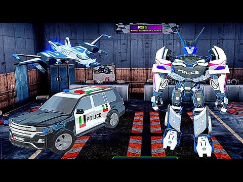 Police Prado Robot Car Transformation War Game 21 - Android Gameplay