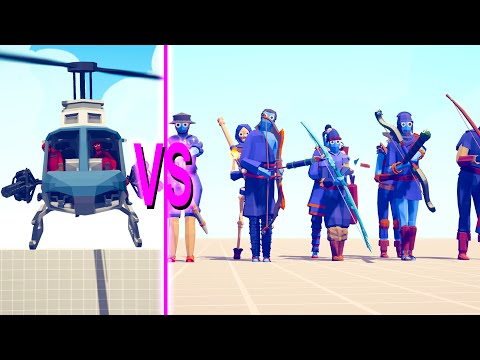 HELICOPTER vs ARROW Team - Totally Accurate Battle Simulator TABS