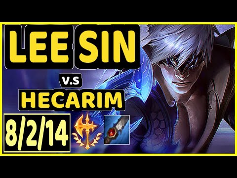 MOOJIN (LEE SIN) vs HECARIM - 8/2/14 KDA JUNGLE GAMEPLAY - KR Ranked GRANDMASTER