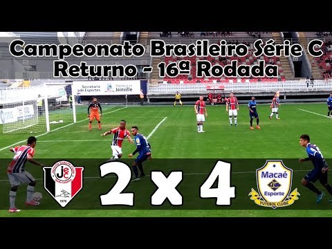 GOLS: JOINVILLE 2 X 4 MACAÉ - SERIE C 2017 - 27/08/2017