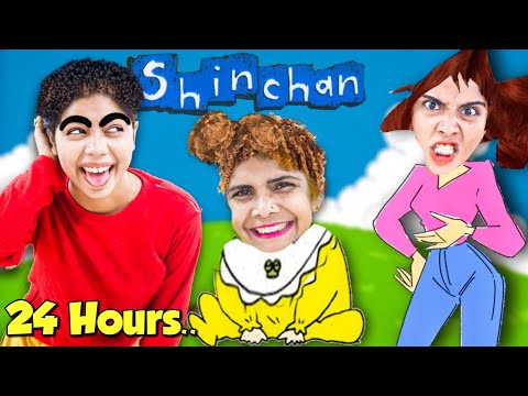 Living like Shinchan in Real Life for 24 hours!! Funny Challenge😂