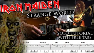 Iron Maiden - Strange World Dennis Stratton&#39;s intro solo lesson (with tablatures and backing tracks)