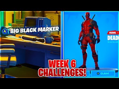 "Find Deadpools Big Black Marker" LOCATION and Deface Ghost or Shadow Posters in Fortnite!