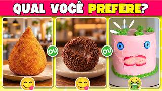 🍕🍟O Que Você Prefere?🤔 + Prato Misterioso 🎁 - Teste sua sorte!! #quiz #desafio