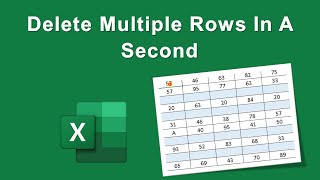 How to Delete multiple Rows In Excel | same time