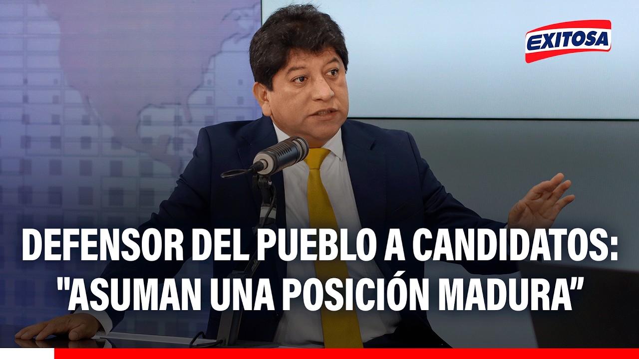 🔴🔵 Defensor del Pueblo exhorta a candidatos y líderes políticos a "asumir una posición madura"