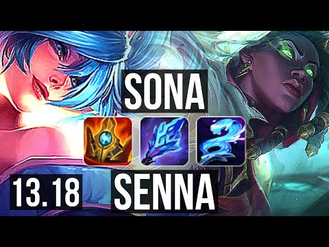 SONA & Ez vs SENNA & Varus (SUP) | 1/0/18, Rank 4 Sona, 1.4M mastery | NA Challenger | 13.18