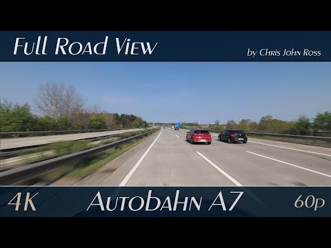 Autobahn (A7), Germany: Hannover - Hamburg / Lüneburger Heide Ost - Evendorf - Egesdorf - 4K UHD