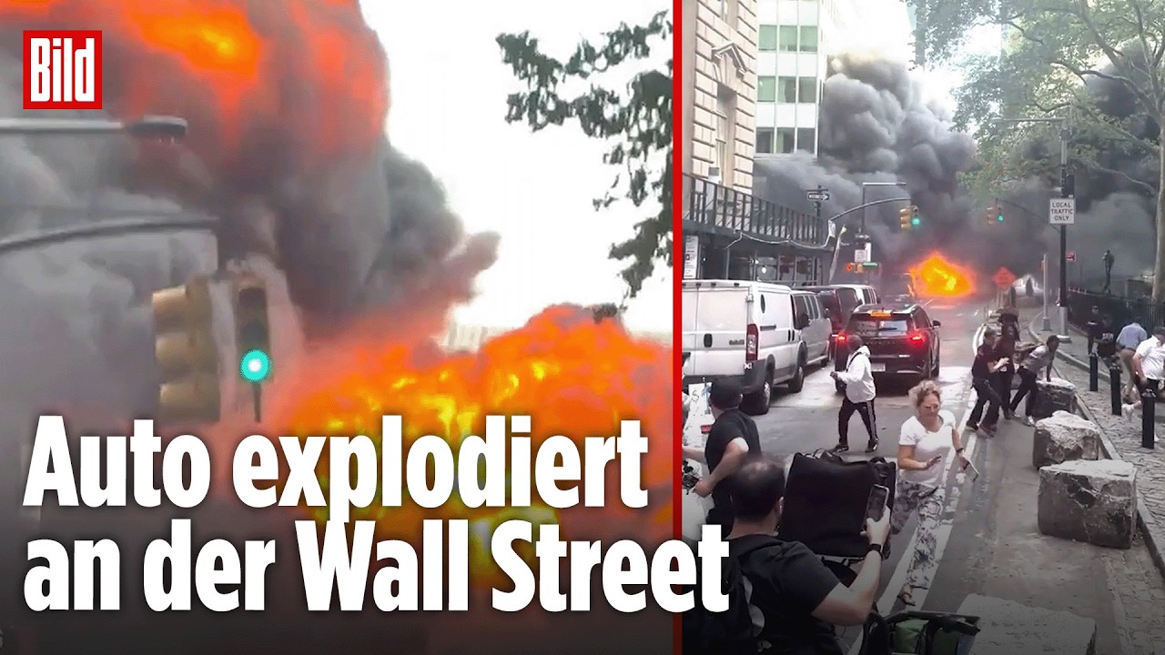 Feuerball in Manhattan erschüttert den Finanzdistrikt des 9/11-Memorials