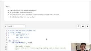 Leetcode - Delete Node in a Linked List (Python)