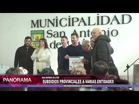 Subsidios provinciales a varias entidades de San Antonio de Litín