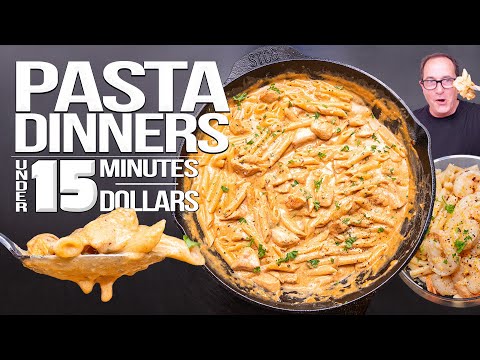 TWO INSANELY DELICIOUS PASTA DINNERS (IN UNDER 15 MINUTES AND UNDER $15) | SAM THE COOKING GUY