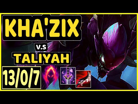 KHA'ZIX vs TALIYAH - 13/0/7 KDA JUNGLE GAMEPLAY - EUW Ranked DIAMOND