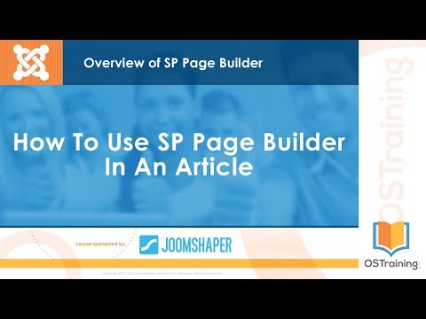 Learn SP Page Builder Video 10 How To Use SP Page Builder in a Joomla Article