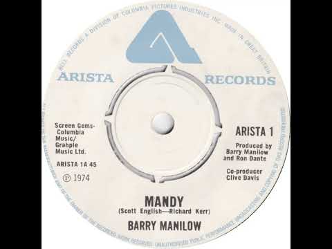 UK New Entry 1975 (42) Barry Manilow - Mandy