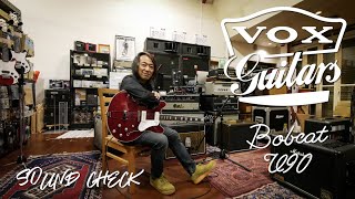 Video thumbnail for 【チャンキーで乾いたサウンドのR&R箱物ギター】VOX Bobcat BC-V90 Cherry Red by Hoochies SidePark