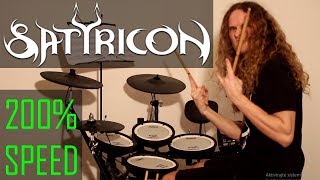 SATYRICON 200% SPEED drum cover - Faster drums by Bobnar Simon