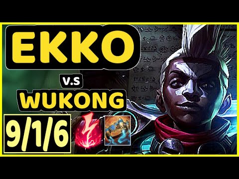 MAGIFELIX (EKKO) vs WUKONG - 9/1/6 KDA JUNGLE GAMEPLAY - EUW Ranked GRANDMASTER