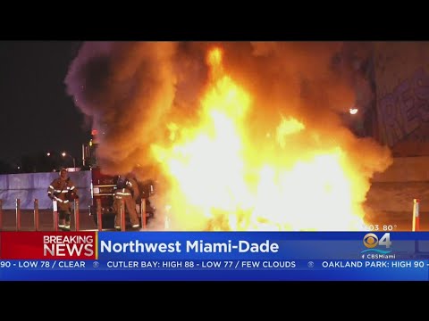 Fiery Overnight Crashes On I-95