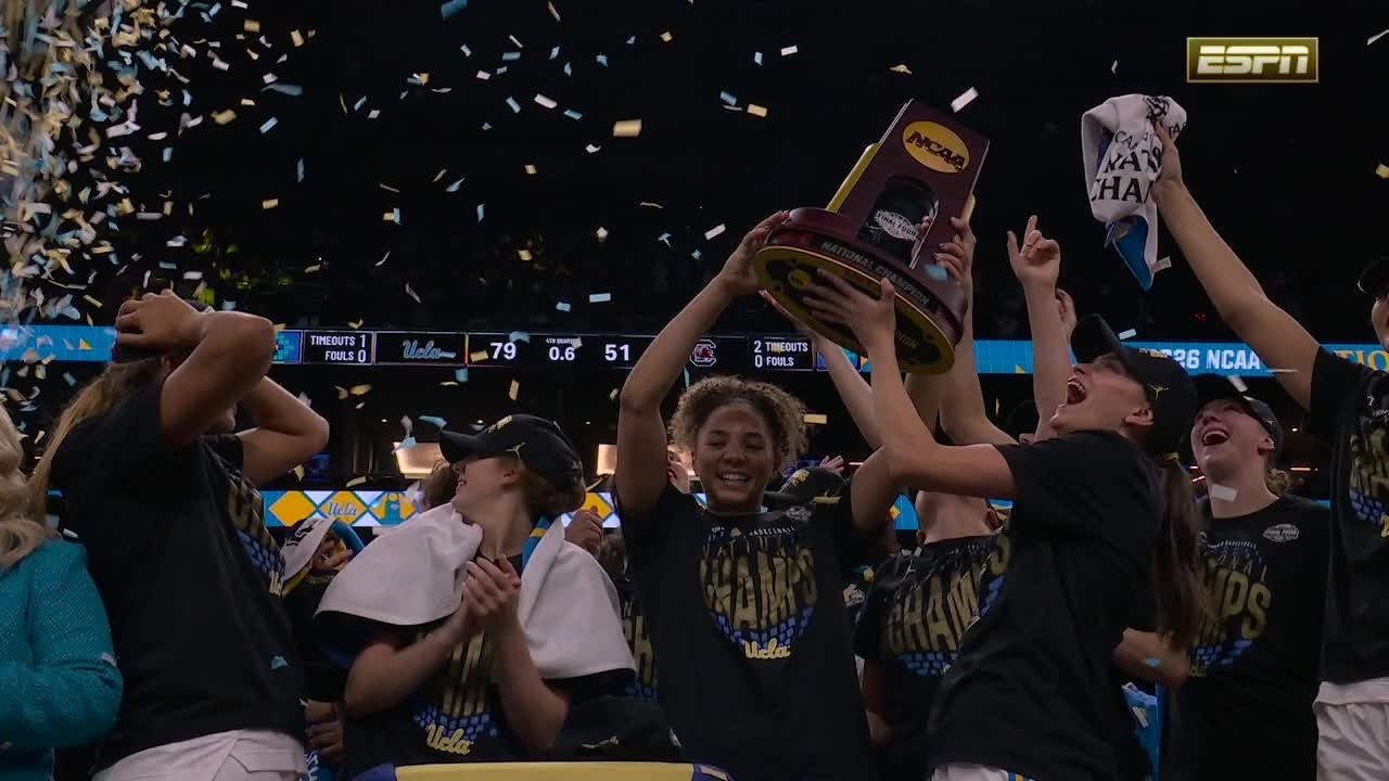 UCLA Bruins National Championship Trophy Presentation 🏆 | ESPN College Basketball
